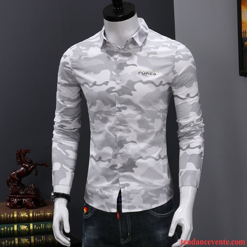 Chemise En Jean Noir Tendance Carreaux Chemise Longues Homme Blanc Décontractée Vert Beau Slim Jeunesse L'automne Chocolat