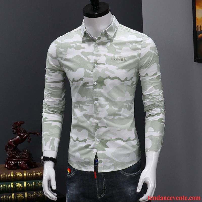 Chemise En Jean Noir Tendance Carreaux Chemise Longues Homme Blanc Décontractée Vert Beau Slim Jeunesse L'automne Chocolat