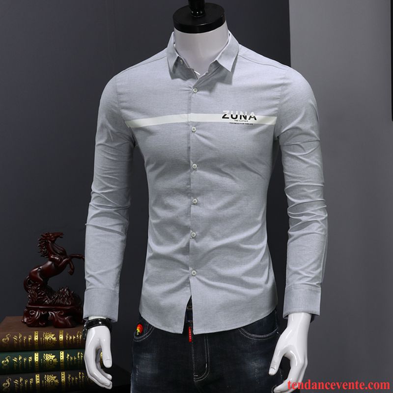 Chemise En Jean Noir Tendance Carreaux Chemise Longues Homme Blanc Décontractée Vert Beau Slim Jeunesse L'automne Chocolat