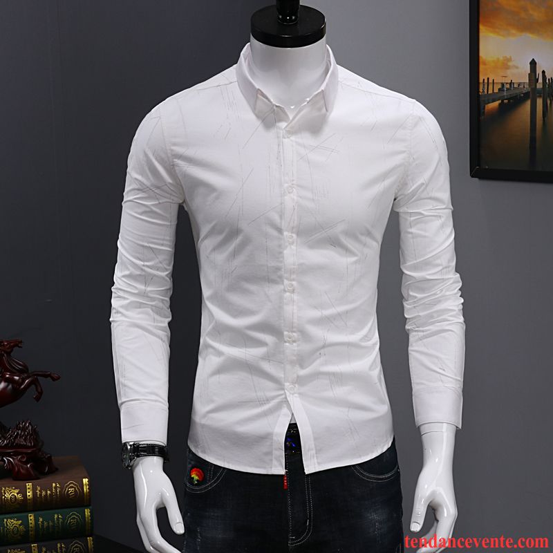 Chemise En Jean Noir Tendance Carreaux Chemise Longues Homme Blanc Décontractée Vert Beau Slim Jeunesse L'automne Chocolat