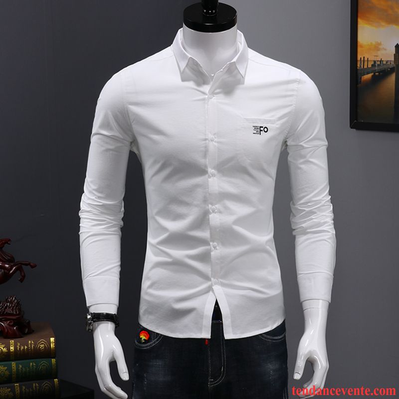 Chemise En Jean Noir Tendance Carreaux Chemise Longues Homme Blanc Décontractée Vert Beau Slim Jeunesse L'automne Chocolat