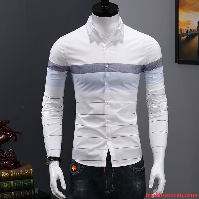 Chemise En Jean Noir Tendance Carreaux Chemise Longues Homme Blanc Décontractée Vert Beau Slim Jeunesse L'automne Chocolat