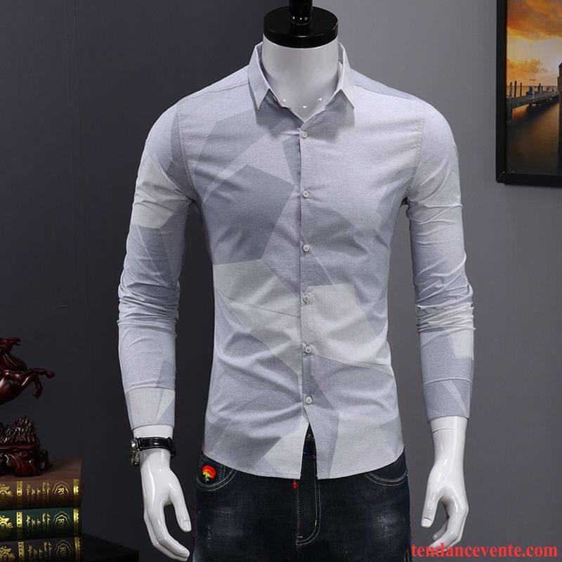 Chemise En Jean Noir Tendance Carreaux Chemise Longues Homme Blanc Décontractée Vert Beau Slim Jeunesse L'automne Chocolat