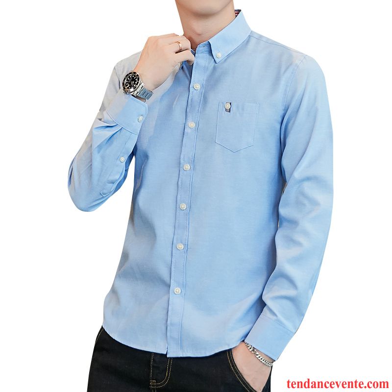Chemise Grande Taille Homme Rose Homme Coton Bio Chemise L'automne Printemps Slim Longues Décontractée Taillissime Rouge Brun