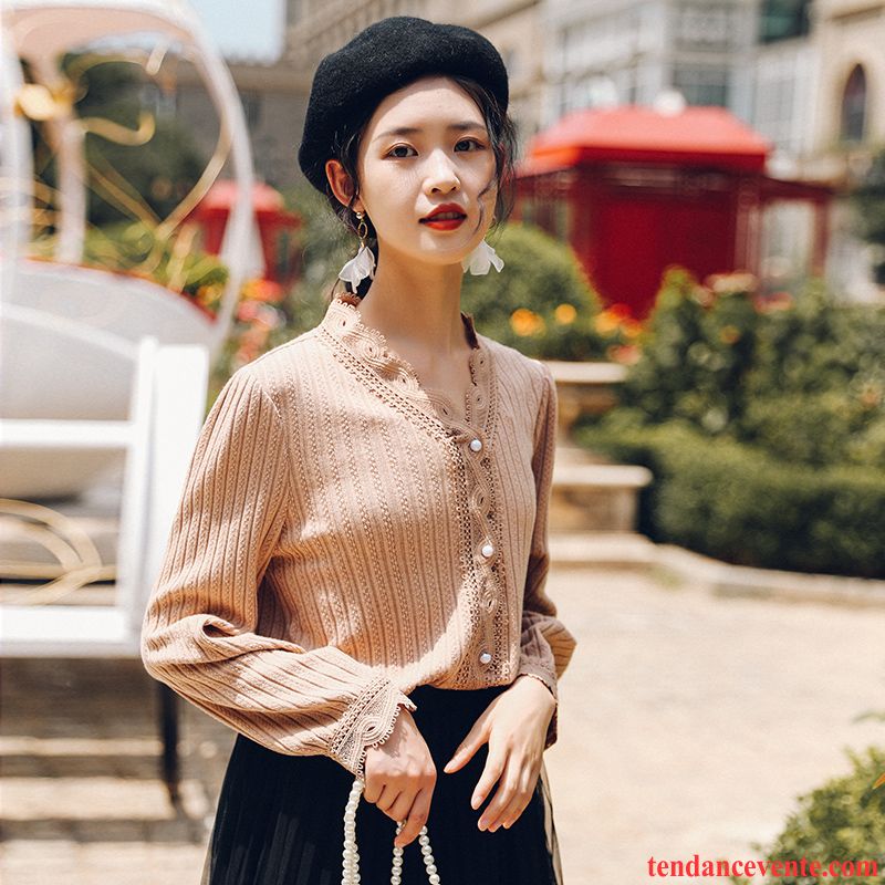 Chemisiers Femme Une Veste Chemise Printemps Désign Tendance Mince Blanc