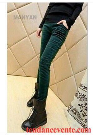 Combinaison Pantalon Large Femme Tendance Plus De Velours Maigre L'automne Femme Hiver Outwear Leggings Dessous Lavande