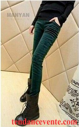 Combinaison Pantalon Large Femme Tendance Plus De Velours Maigre L'automne Femme Hiver Outwear Leggings Dessous Lavande