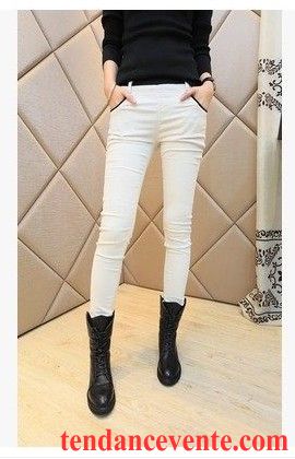 Combinaison Pantalon Large Femme Tendance Plus De Velours Maigre L'automne Femme Hiver Outwear Leggings Dessous Lavande