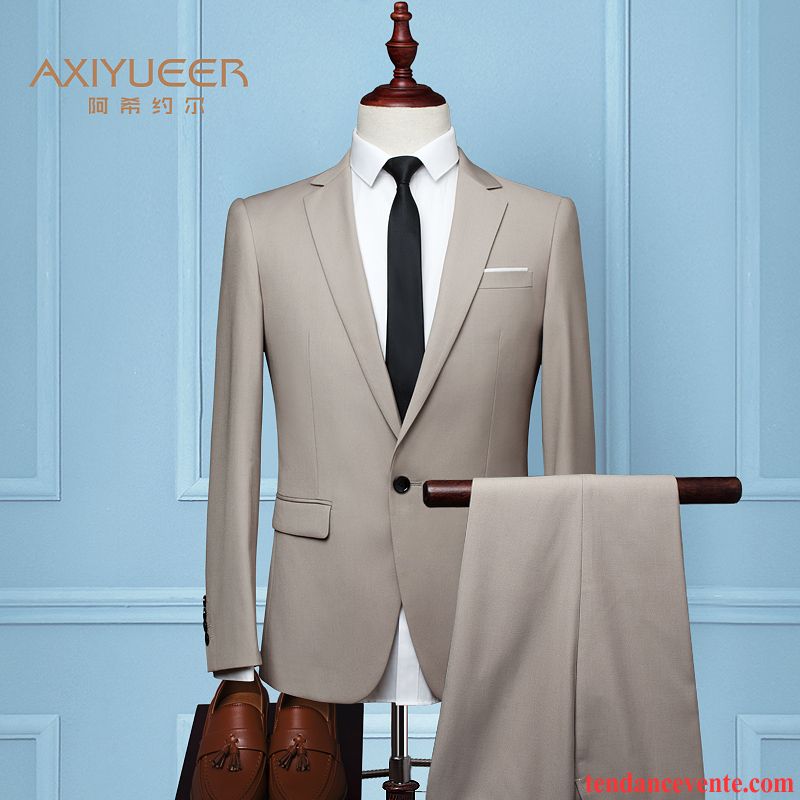 Costume Complet Homme Professionnel Homme Slim Ensemble De Travail Blazer Mariage Pas Cher