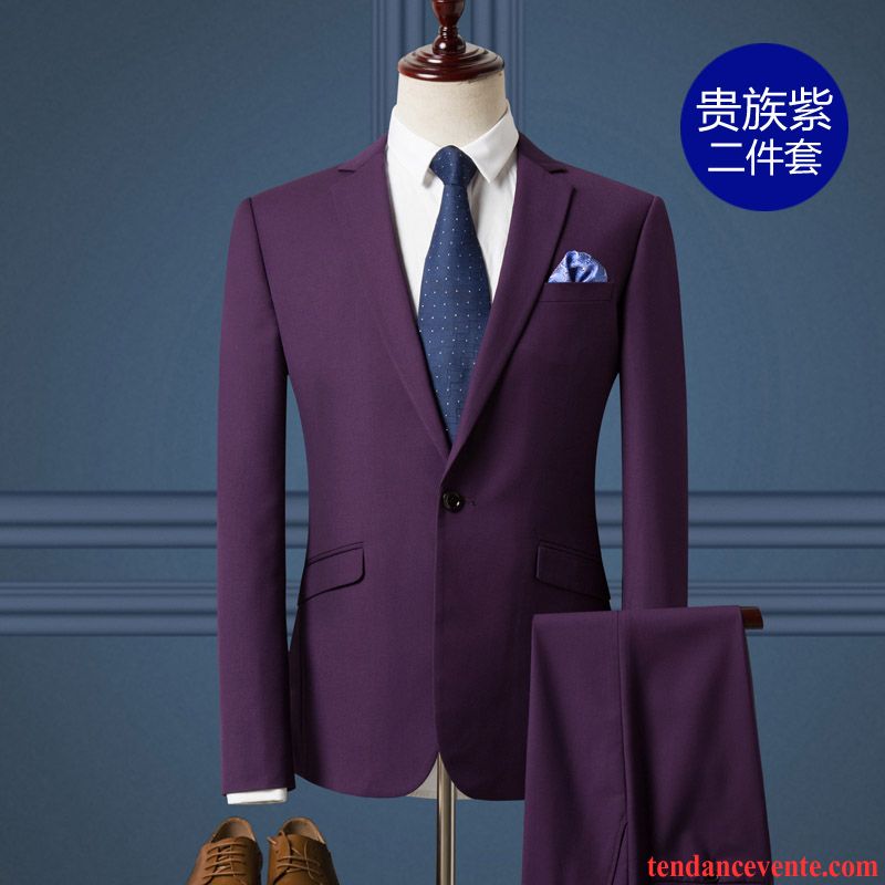 Costume De Mariage Blanc Pour Homme Blazer Mariage Ensemble Homme De Travail Professionnel Slim