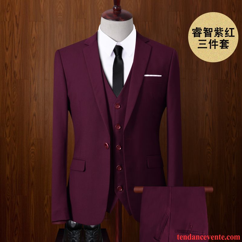 Costume De Mariage Pas Cher Homme Professionnel Blazer Mariage De Travail Ensemble Tomate