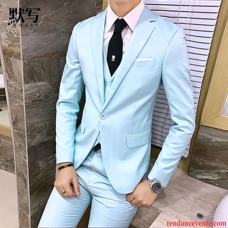 Costume Jeune Homme Professionnel Homme Slim Costume Robe Ensemble Chameau