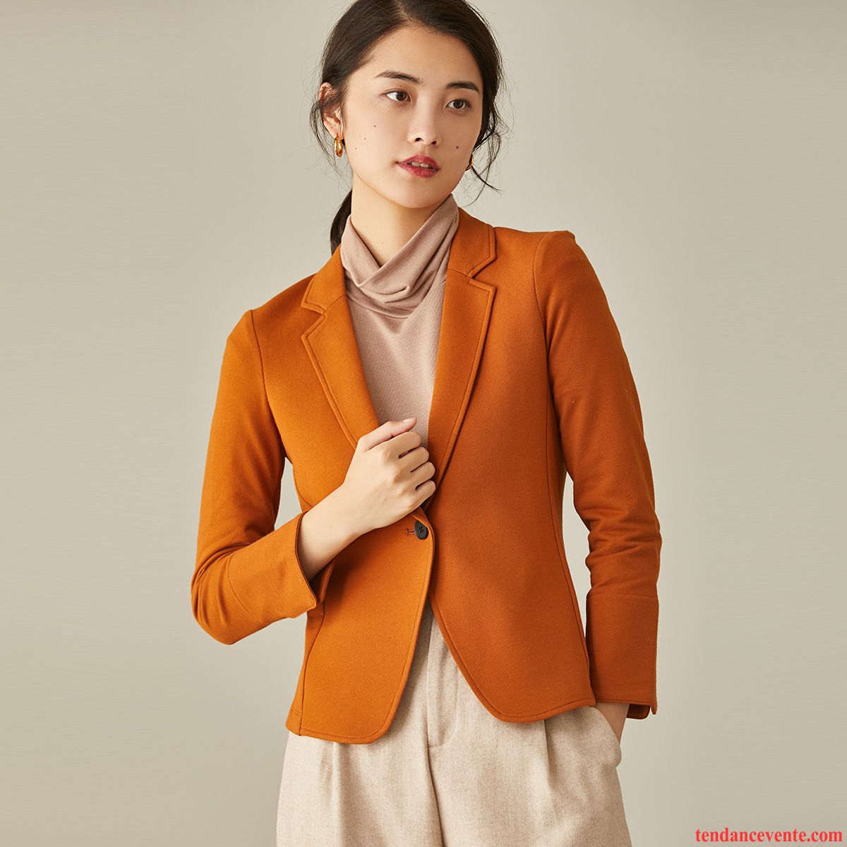 Costumes Blazer Femme Décontractée Matelassé Longues Pardessus Slim