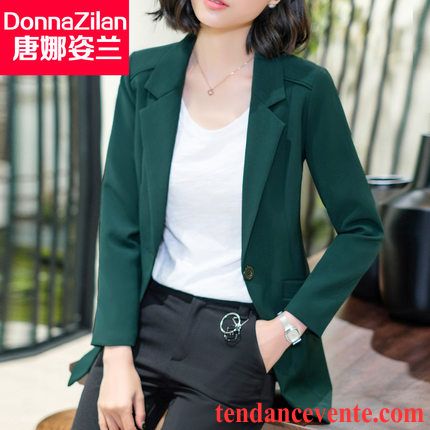 Costumes Blazer Femme Longue Décontractée Slim Tempérament Printemps Mode Blanc