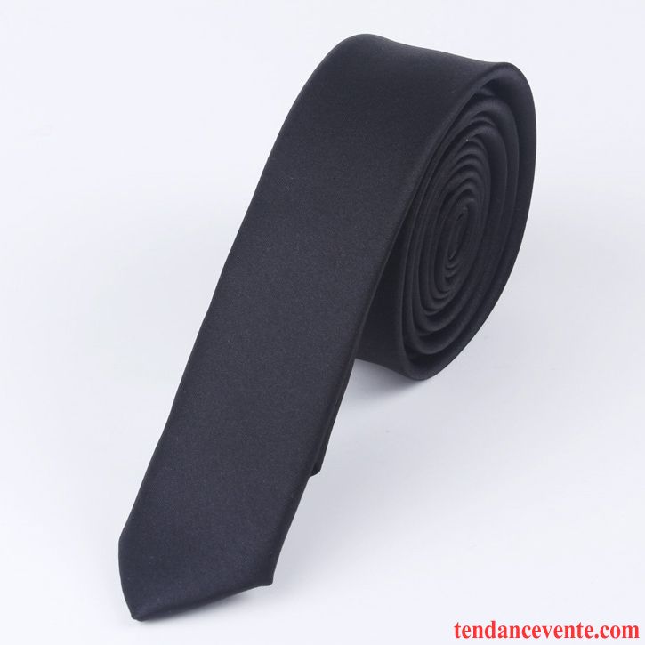 Cravate Homme Mode Britanique Bien Bicolore Loisir Étroit Noir Gris