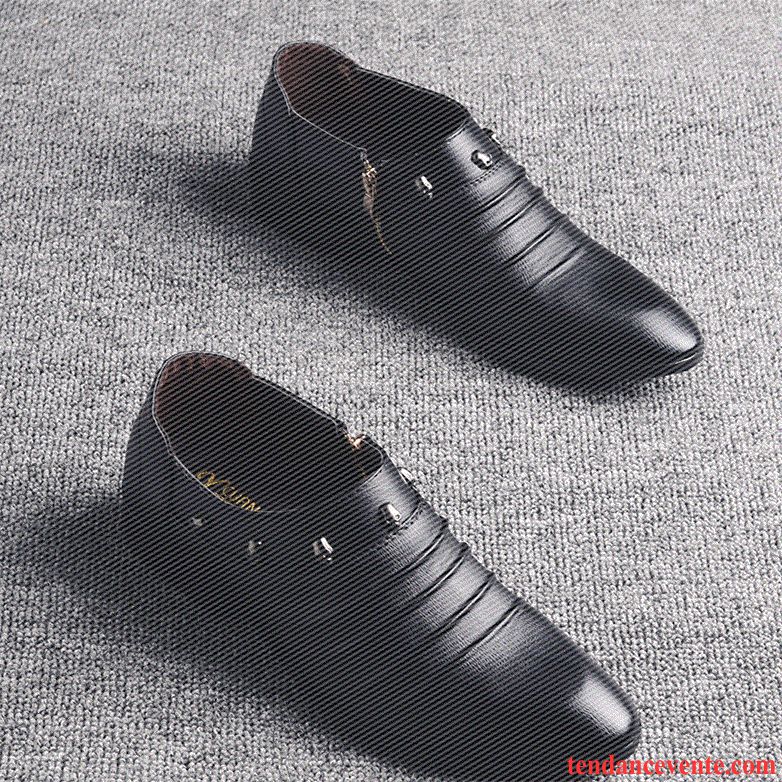 Derbies De Vente De Chaussures Décontractée Pointe Pointue Tendance Entreprise Homme Angleterre Fermeture Éclair