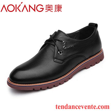 Derbies En Cuir Homme Pas Cher Décontractée Homme Printemps Angleterre Cuir Véritable Jeunesse Semelle Doux Tendance Azur