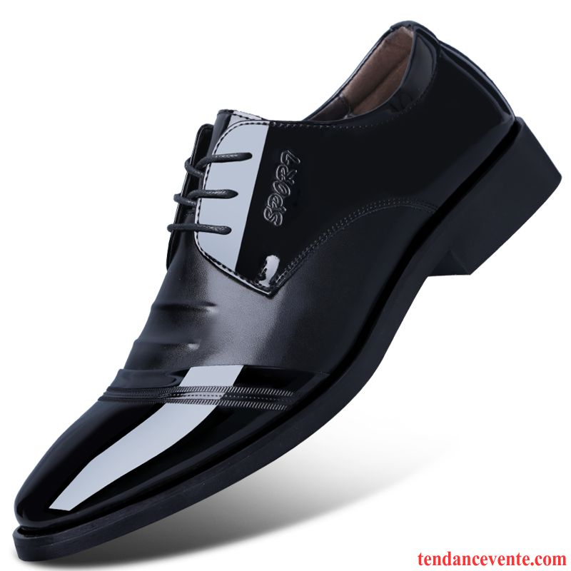 Derbies En Cuir Pour Homme Entreprise Pointe Pointue Hiver Décontractée Homme Printemps Angleterre Tendance Jeunesse Or Pas Cher