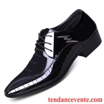 Derbies En Cuir Pour Homme Entreprise Pointe Pointue Hiver Décontractée Homme Printemps Angleterre Tendance Jeunesse Or Pas Cher