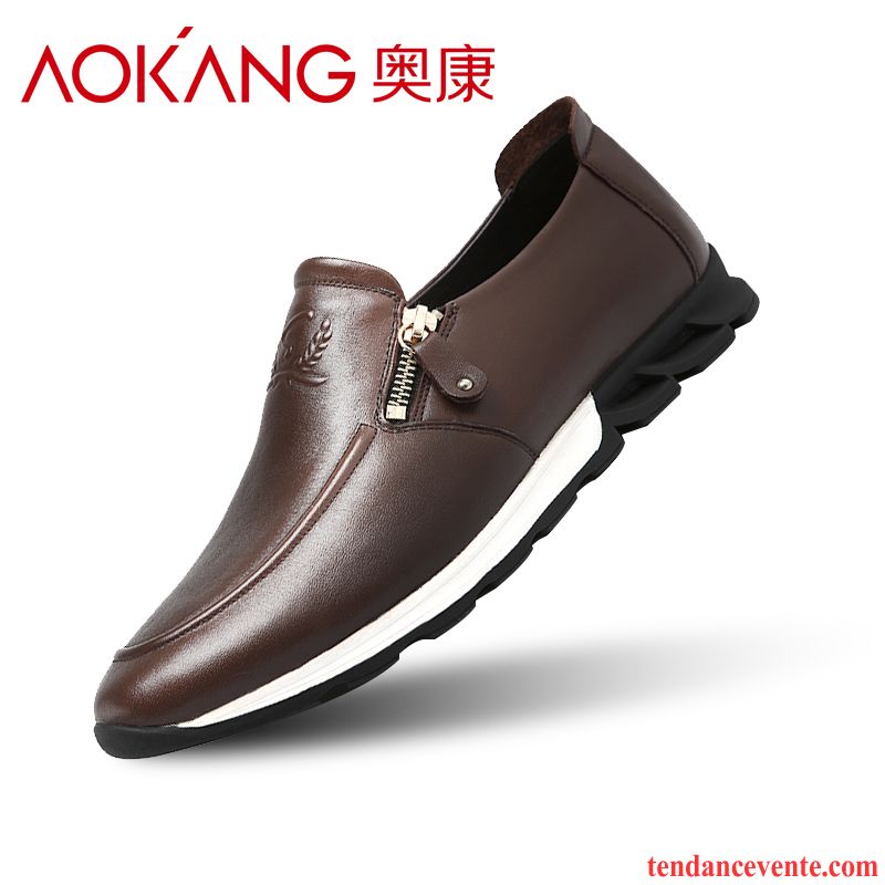 Derbies En Daim Homme Printemps Tendance Paresseux Sport Homme Cuir Véritable Angleterre Décontractée Chaussures De Running