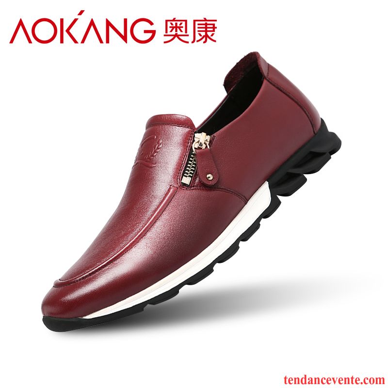 Derbies En Daim Homme Printemps Tendance Paresseux Sport Homme Cuir Véritable Angleterre Décontractée Chaussures De Running