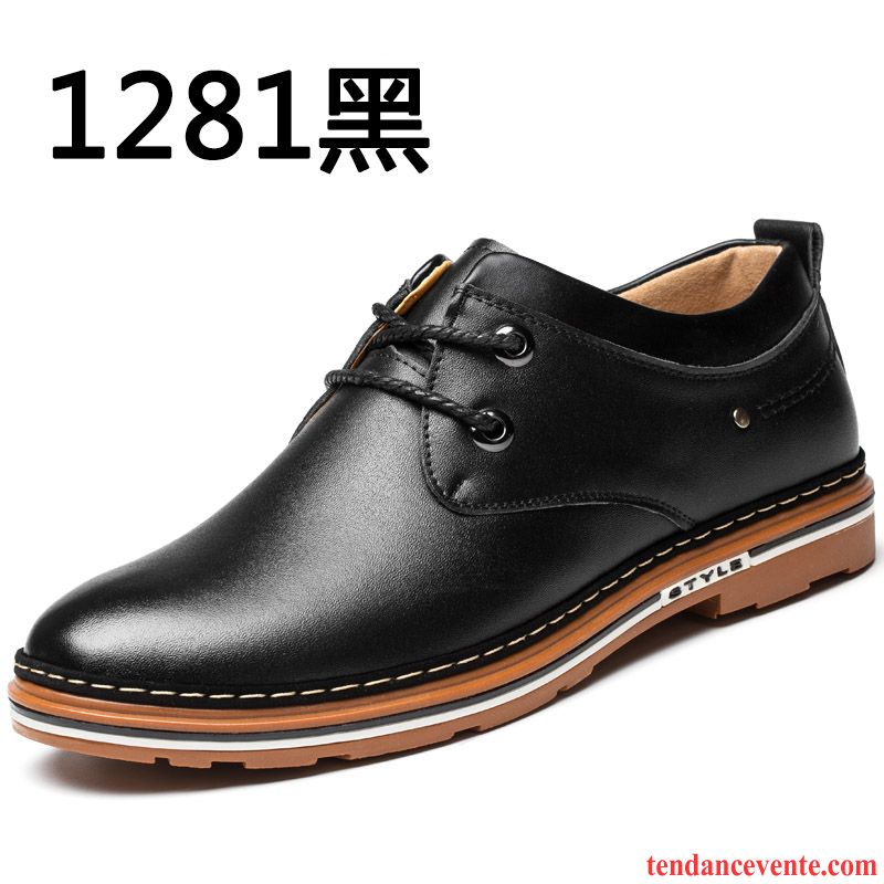 Derbies En Ligne Homme Décontractée Entreprise Augmenté Printemps Tendance Plus De Velours Cuir Véritable Homme Hiver