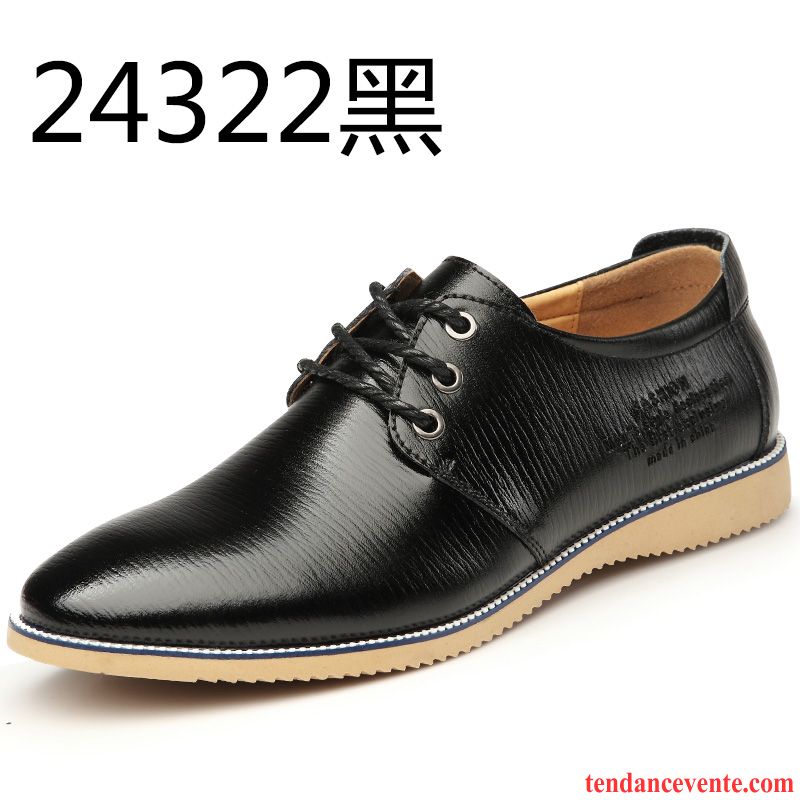 Derbies En Ligne Homme Décontractée Entreprise Augmenté Printemps Tendance Plus De Velours Cuir Véritable Homme Hiver