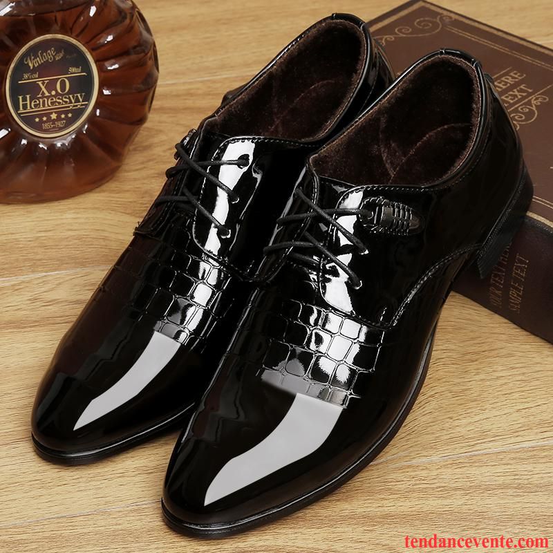 Derbies En Ligne Pas Cher Laçage Pointe Pointue Entreprise Jeunesse Homme Angleterre Plus De Velours Saumon