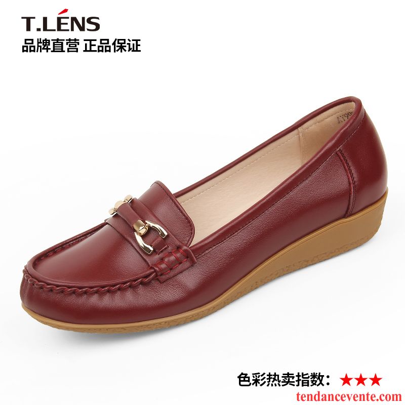 Derbies Femme En Daim Plates Femme Dame Semelle Doux Printemps Flats Cuir Véritable Marron