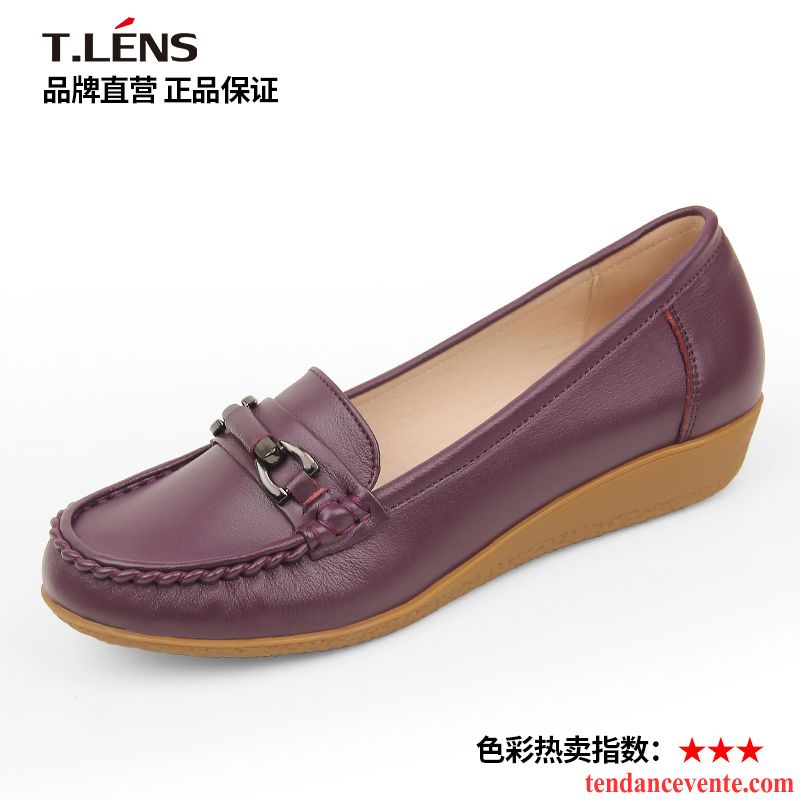 Derbies Femme En Daim Plates Femme Dame Semelle Doux Printemps Flats Cuir Véritable Marron