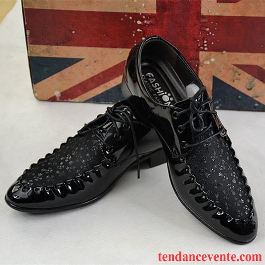 Derbies Grises Homme Cuir Homme Angleterre Pointe Pointue Printemps Populaire Tendance Mode Jeunesse L'automne Entreprise Personnalité Décontractée Bisque