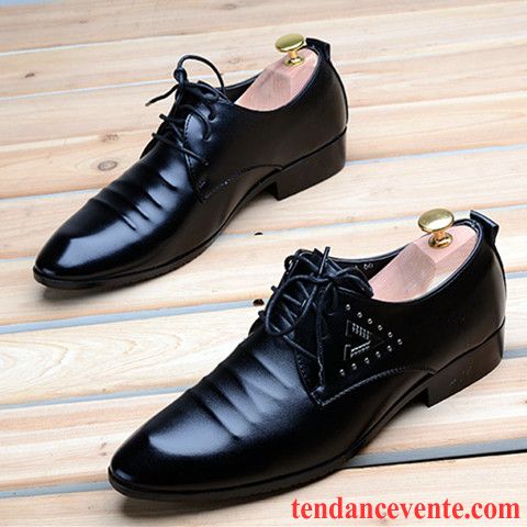 Derbies Grises Homme Cuir Homme Angleterre Pointe Pointue Printemps Populaire Tendance Mode Jeunesse L'automne Entreprise Personnalité Décontractée Bisque