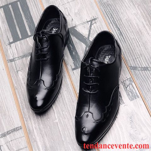 Derbies Grises Homme Cuir Homme Angleterre Pointe Pointue Printemps Populaire Tendance Mode Jeunesse L'automne Entreprise Personnalité Décontractée Bisque