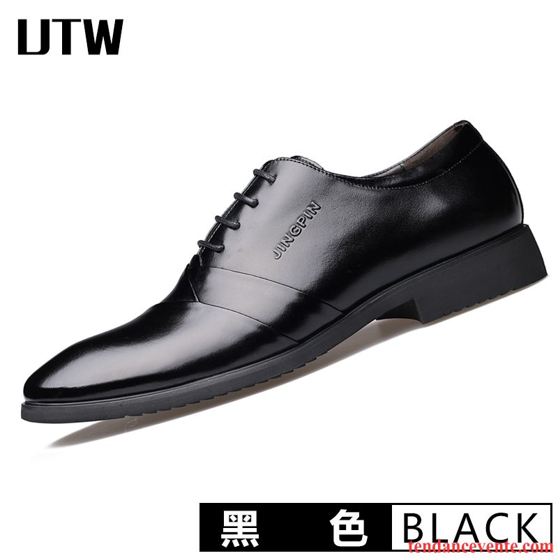 Derbies Hautes Cuir Homme Homme Pointe Pointue Laçage Angleterre Cuir Véritable Décontractée Printemps Respirant Entreprise Lavande