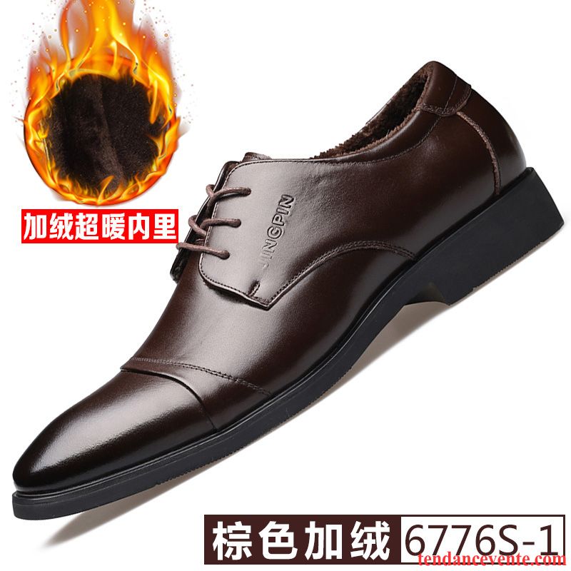 Derbies Hautes Cuir Homme Homme Pointe Pointue Laçage Angleterre Cuir Véritable Décontractée Printemps Respirant Entreprise Lavande