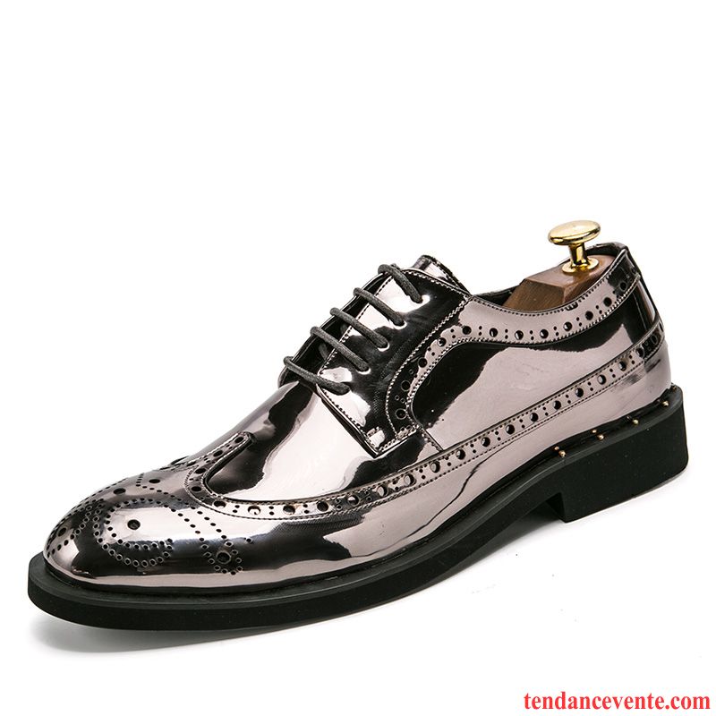 Derbies Homme Chaussures De Mariage Décontractée Fleur Entreprise Angleterre Taillissime Or