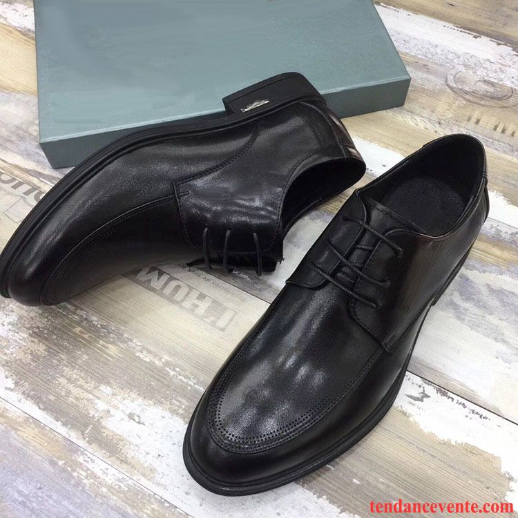 Derbies Homme Confortable Cuir Entreprise Cuir Véritable Décontractée Mode Brun