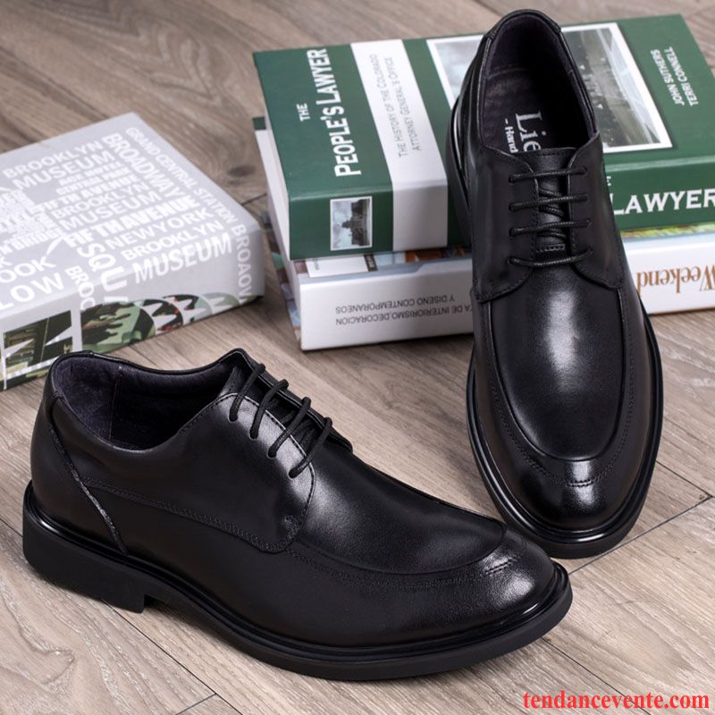 Derbies Homme Décontractée Europe Cuir Véritable Chaussures De Mariage Angleterre Tendance Marron