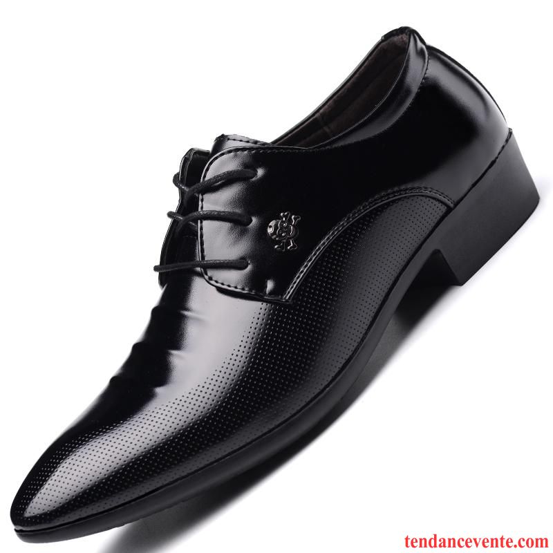 Derbies Homme En Cuir Pas Cher Hiver Entreprise Pointe Pointue Décontractée Homme Plus De Velours Chaussures En Coton Tendance Chaussures De Mariage