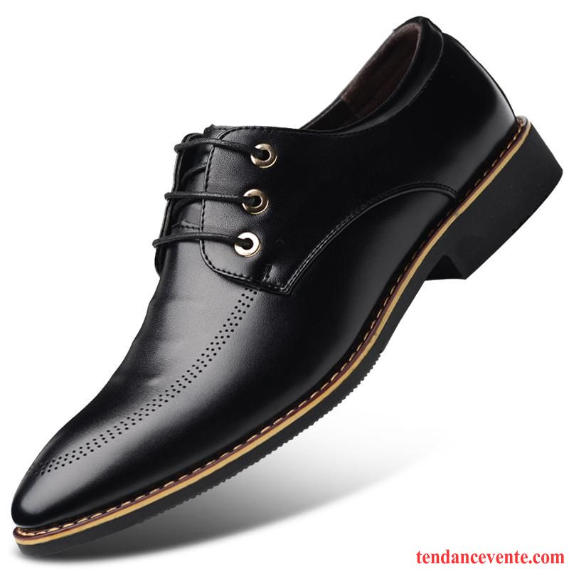 Derbies Homme En Cuir Pas Cher Hiver Entreprise Pointe Pointue Décontractée Homme Plus De Velours Chaussures En Coton Tendance Chaussures De Mariage