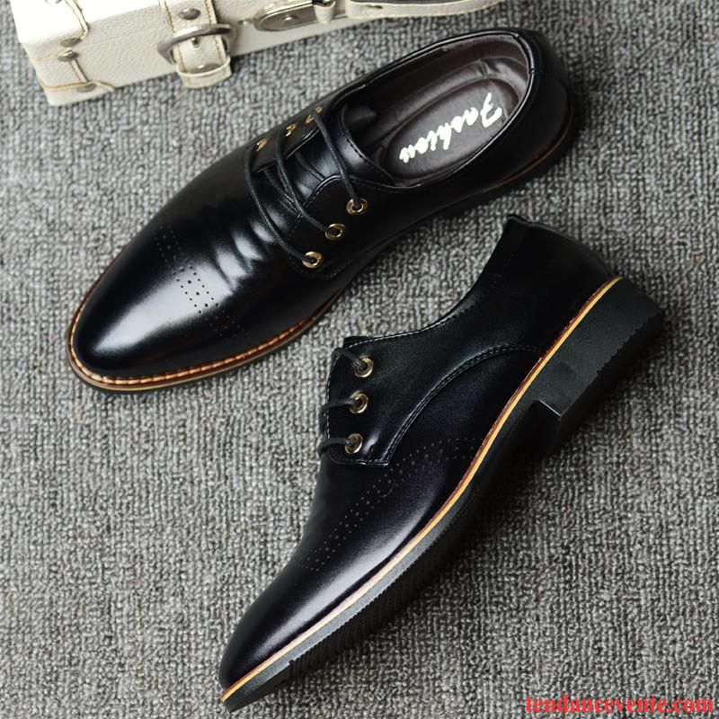 Derbies Homme En Cuir Pas Cher Hiver Entreprise Pointe Pointue Décontractée Homme Plus De Velours Chaussures En Coton Tendance Chaussures De Mariage