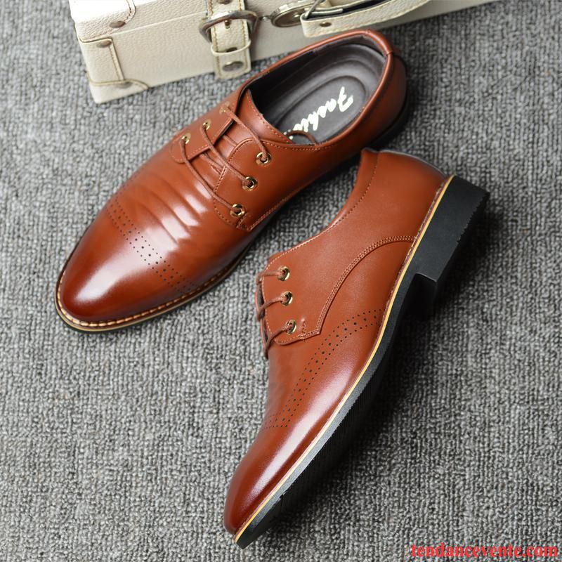 Derbies Homme En Cuir Pas Cher Hiver Entreprise Pointe Pointue Décontractée Homme Plus De Velours Chaussures En Coton Tendance Chaussures De Mariage