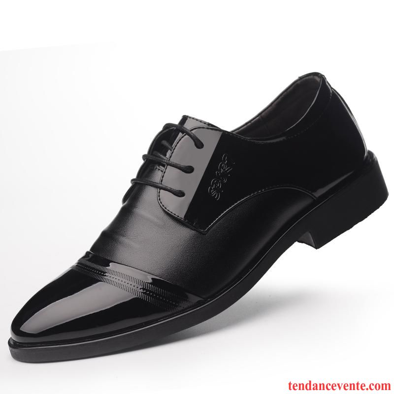 Derbies Homme En Cuir Pas Cher Hiver Entreprise Pointe Pointue Décontractée Homme Plus De Velours Chaussures En Coton Tendance Chaussures De Mariage