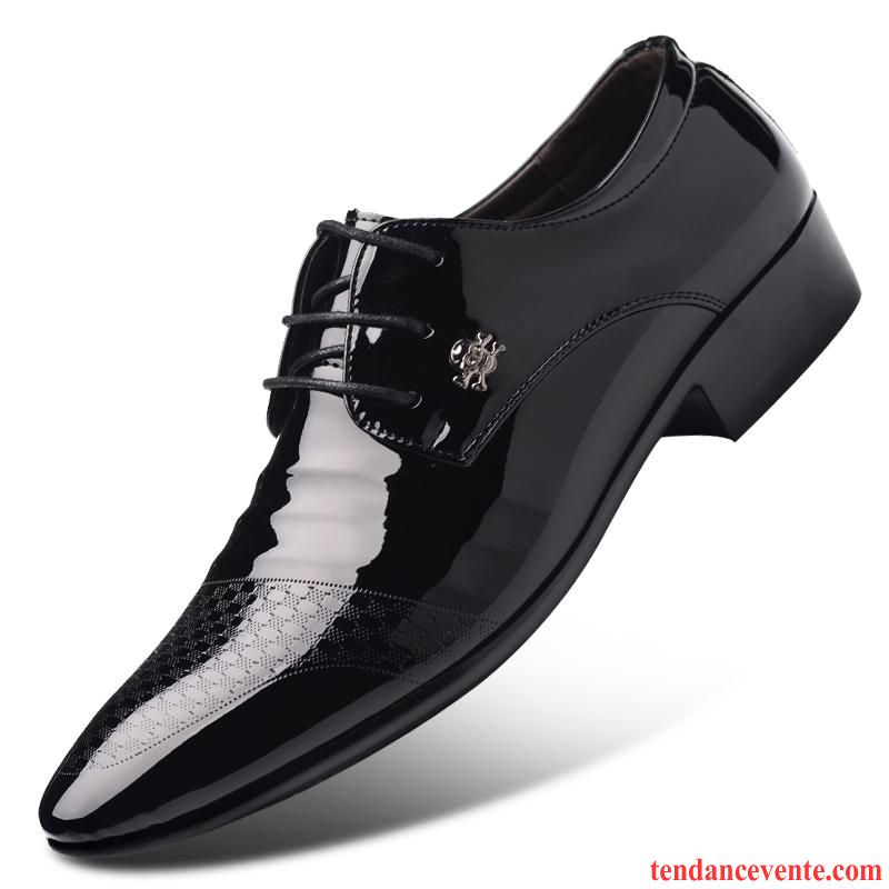 Derbies Homme En Cuir Pas Cher Hiver Entreprise Pointe Pointue Décontractée Homme Plus De Velours Chaussures En Coton Tendance Chaussures De Mariage