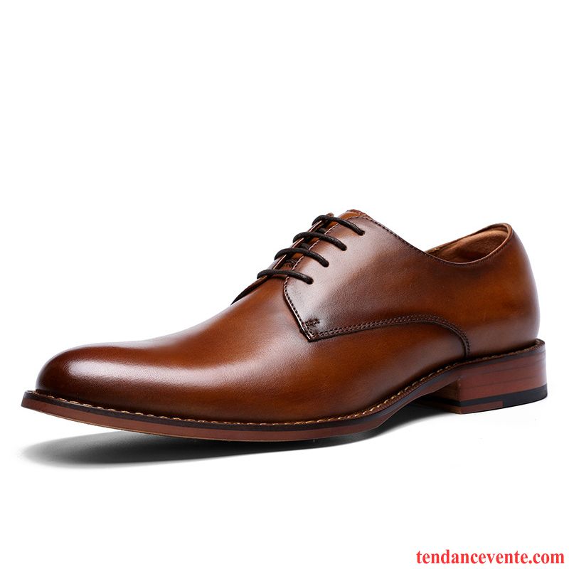 Derbies Homme Entreprise Mariée Taillissime Cuir Véritable Décontractée Brun