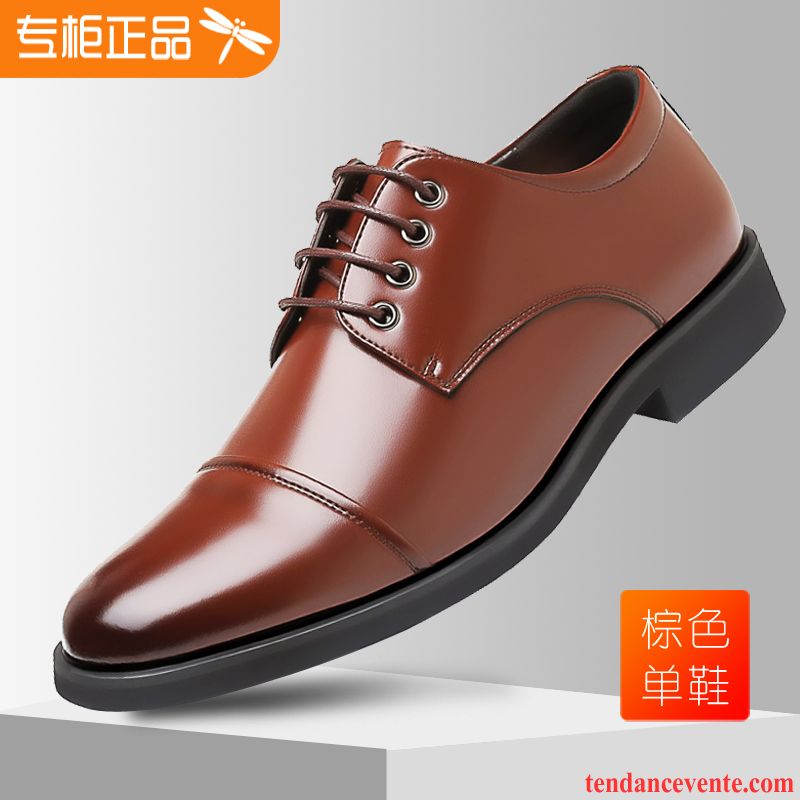 Derbies Homme Jeunesse L'automne Tendance Angleterre Entreprise Décontractée Noir Marron Clair