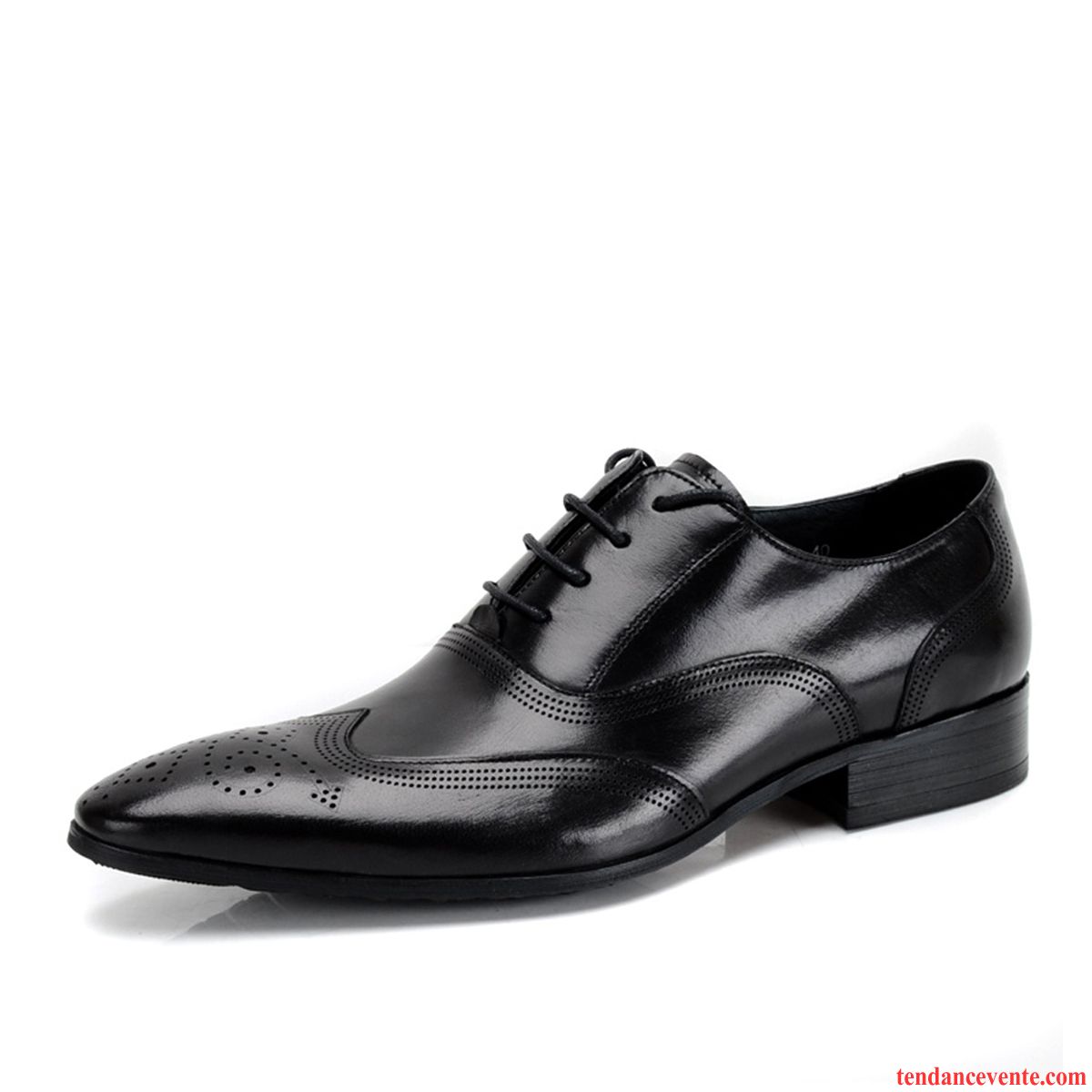 Derbies Homme Pointe Pointue Entreprise Angleterre Respirant Dessus Cuir Tendance Bordeaux