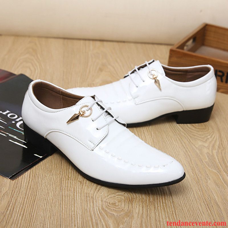 Derbies Homme Printemps Angleterre Décontractée Entreprise Jeunesse Blanc Noir