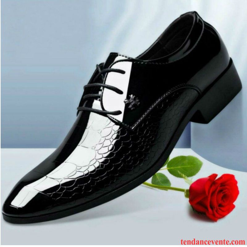 Derbies Homme Printemps Angleterre Décontractée Entreprise Jeunesse Blanc Noir