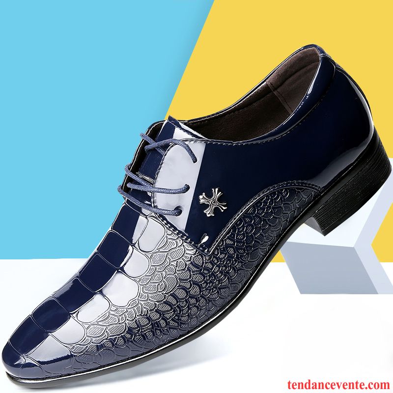 Derbies Homme Printemps Angleterre Décontractée Entreprise Jeunesse Blanc Noir